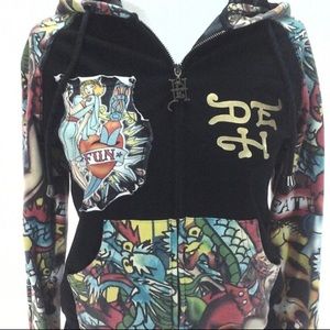 MAJOR ISO Ed Hardy Fun Nurse Death or Glory Hoodie